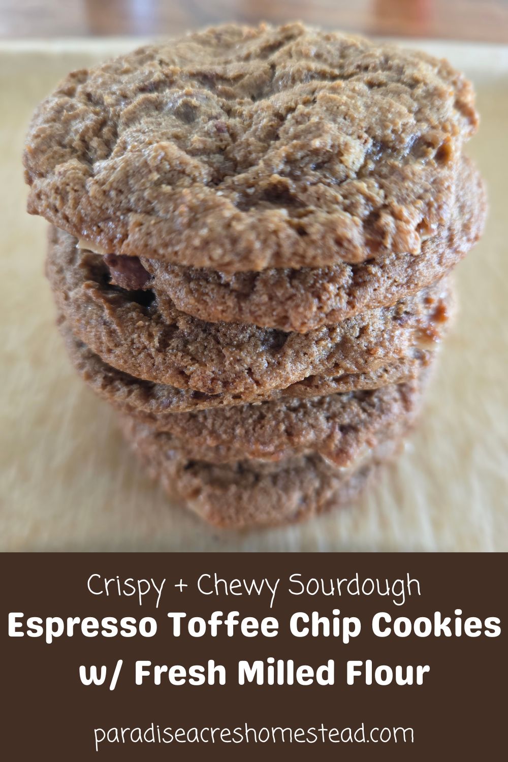 espresso toffee chip cookies pin