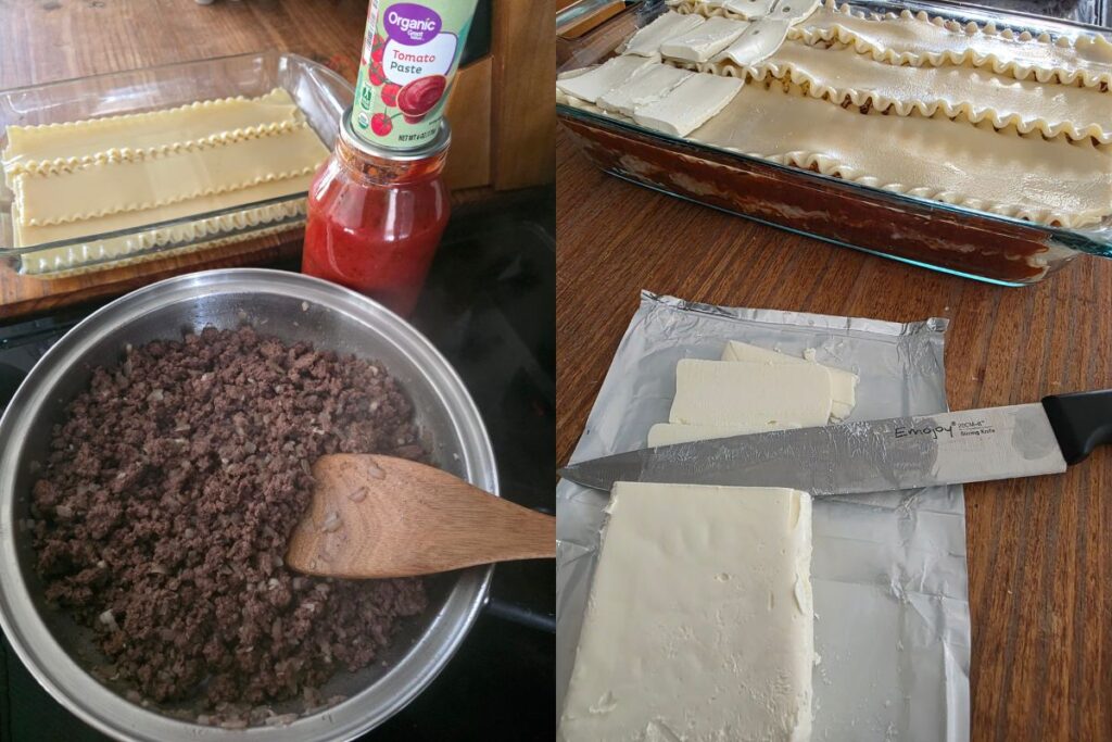 Lasagna ingredients