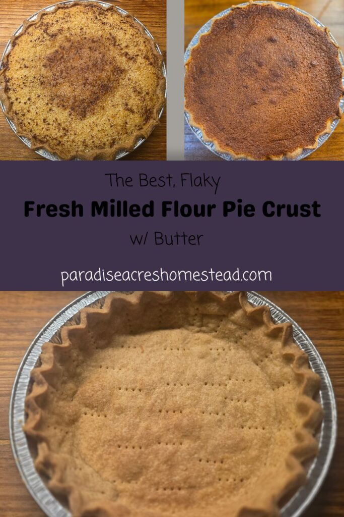 pin image for flaky fresh milled pie crust