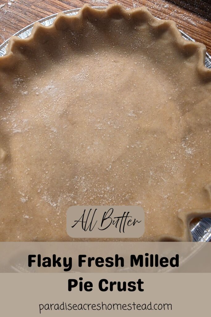 pin image for flaky fresh milled pie crust