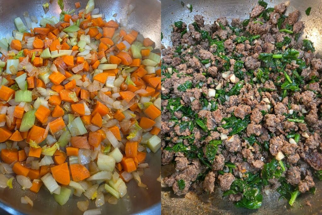 making flu busting creamy beef vegetable soup