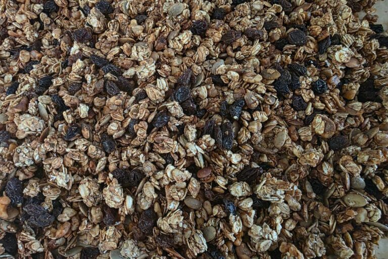 sourdough fruit and nut granola
