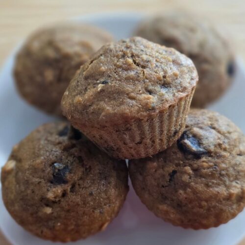 Pumpkin Protein Muffins on plate