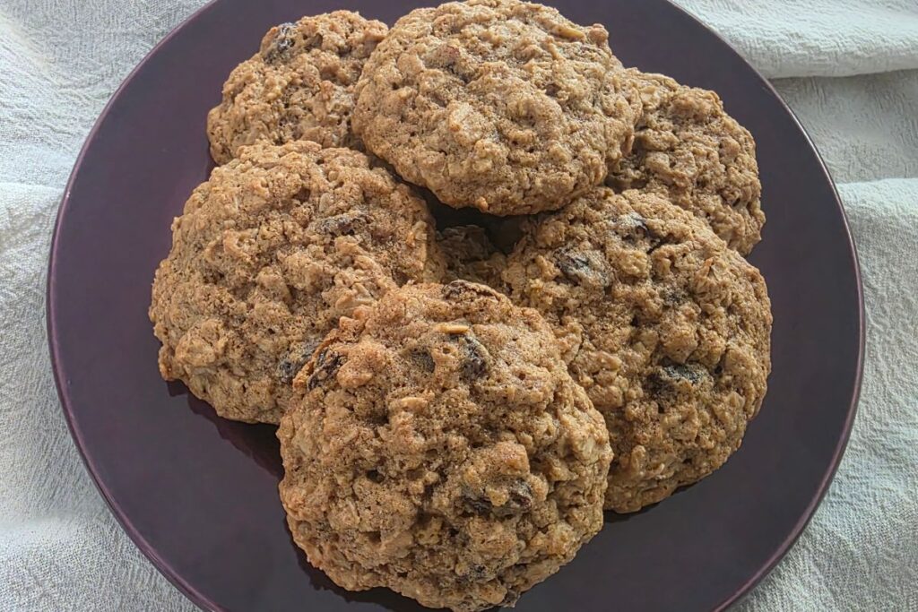 Sourdough Oatmeal Raisin Cookies