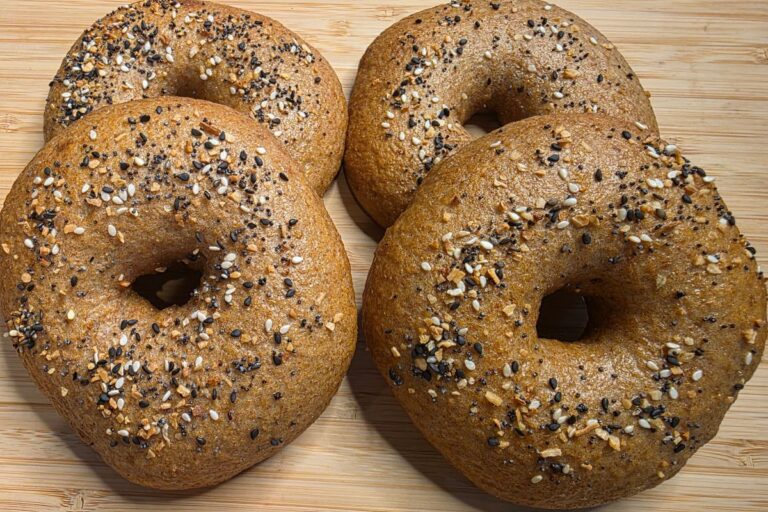 everything bagel fresh milled flour bagels