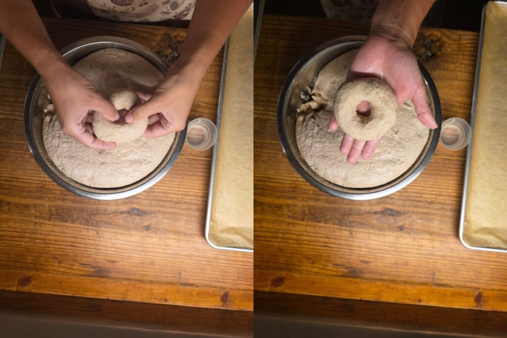 how to shape bagels