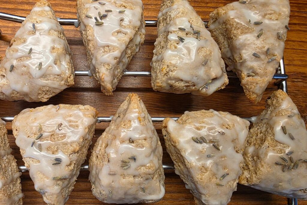 mini lemon lavender sourdough scones
